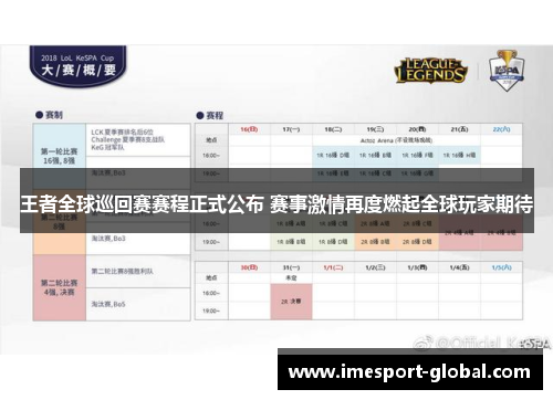 王者全球巡回赛赛程正式公布 赛事激情再度燃起全球玩家期待